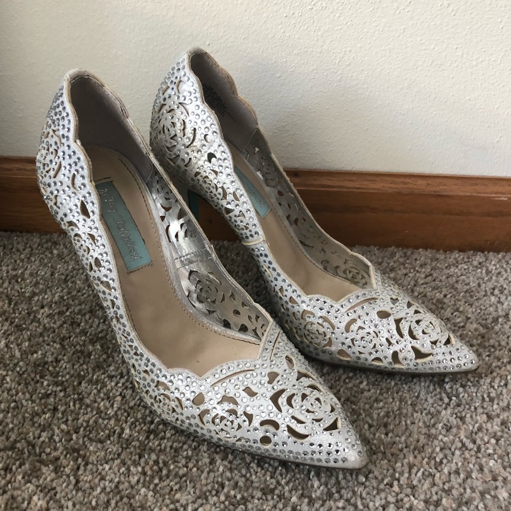 Betsey Johnson rhinestones heels